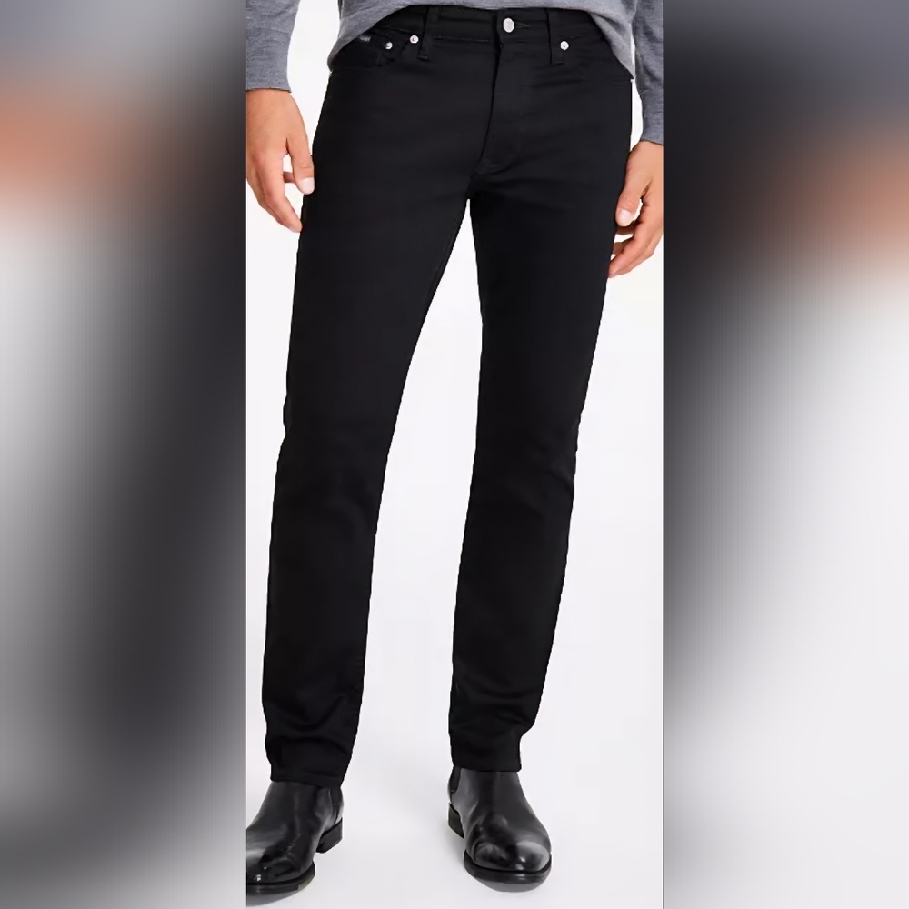 Men's Calvin Klein Black Jeans Slim Straight Fit